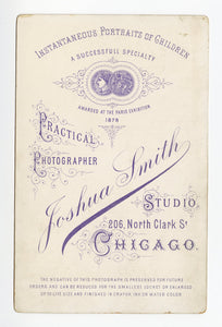 Victorian CABINET CARD, Chicago, Illinois, Joshua Smith Studio || Woman with a Braid