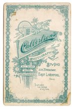 Load image into Gallery viewer, Victorian CABINET CARD, Cullertson&#39;s Art Studio || East Liverpool, Ohio