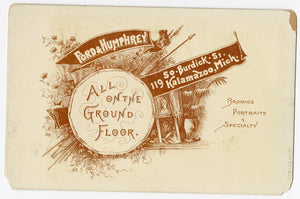 Victorian CABINET CARD, Kalamazoo, Michigan, Ford and Humphrey || Woman's Portrait