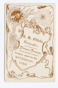 Victorian CABINET CARD, Waterbury, Connecticut, S.B. Hill Photography || Woman's Portrait