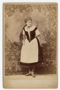 Victorian CABINET CARD, Chicago, Illinois, Joshua Smith Studio || Woman with a Braid