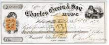 Load image into Gallery viewer, November 1869 Antique BANK CHECK, Charles Green &amp; Son, New York || Dealers in Hops - TheBoxSF