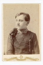Load image into Gallery viewer, Victorian CABINET CARD, St. Johnsbury, Vermont, Dickerson and Cooper || Girl&#39;s Portrait