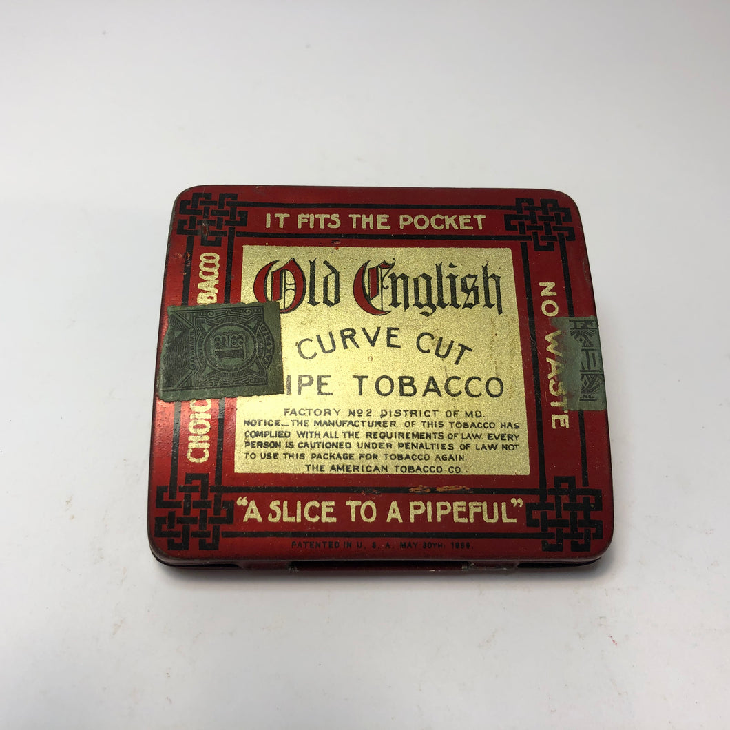 OLD ENGLISH Pipe Tobacco Tin, Curve Cut, 