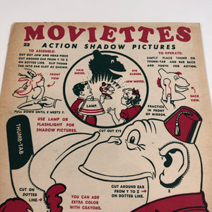 1930s UNUSED Kellogg's MOVIETTES ACTION SHADOW PICTURES Puppet Jocko the Monk