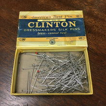 Load image into Gallery viewer, Box of CLINTON Dressmakers SILK Pins, Brass, America - TheBoxSF
