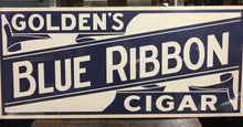 Load image into Gallery viewer, Old vintage GOLDEN’s BLUE RIBBON Cigar sign, Tobacco - TheBoxSF