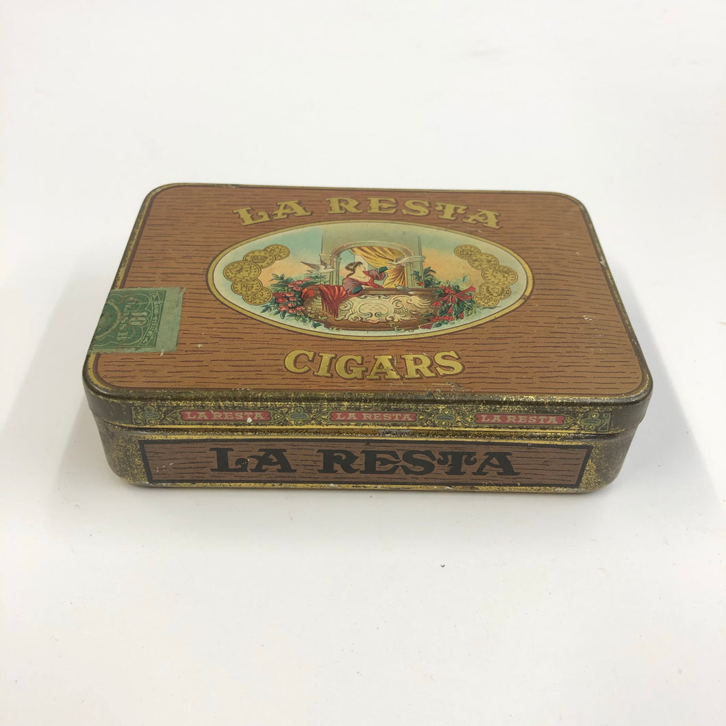Vintage La Resta Cigar Tin || EMPTY