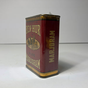Antique 1920's Ben-Hur Pure Marjoram Spice Can, Vintage Kitchen