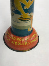 Load image into Gallery viewer, Colorful Vintage Nursery Rhyme Themed Tin Noisemaker/ Trumpet with Old King Cole