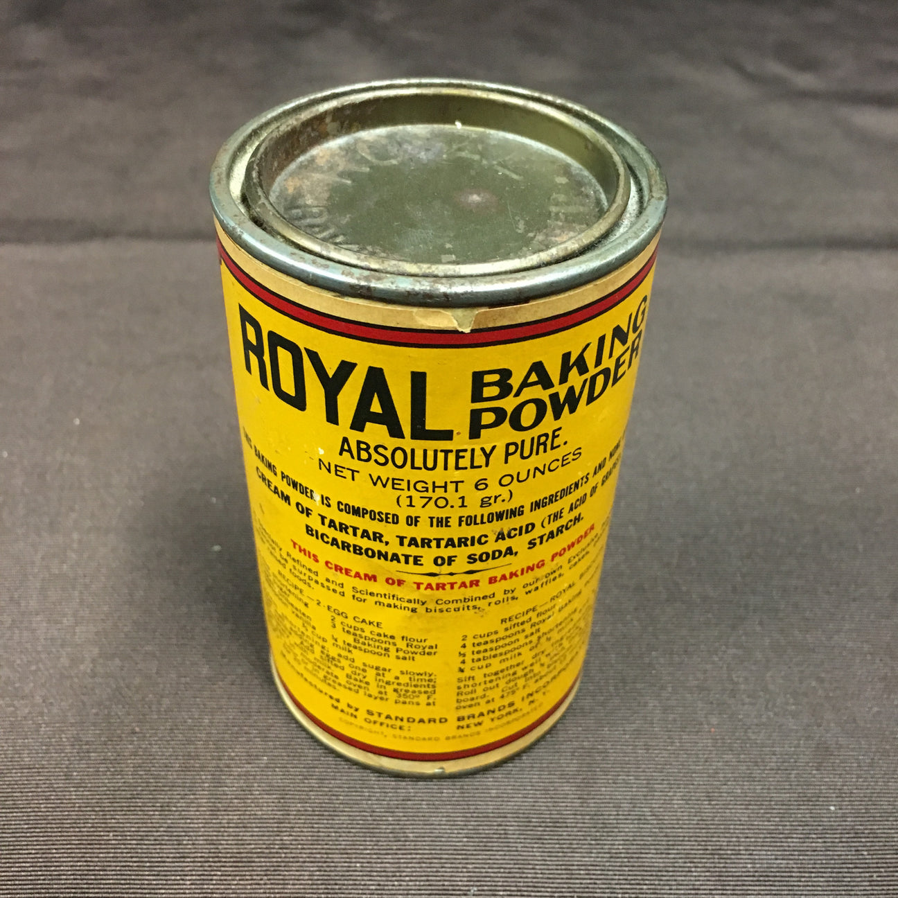 Antique Royal Baking Powder Tin, Full, NOS, Cooking, Baking TheBoxSF