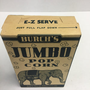 Top View of Burch's Jumbo Popcorn Box || Jumbo the Elephant