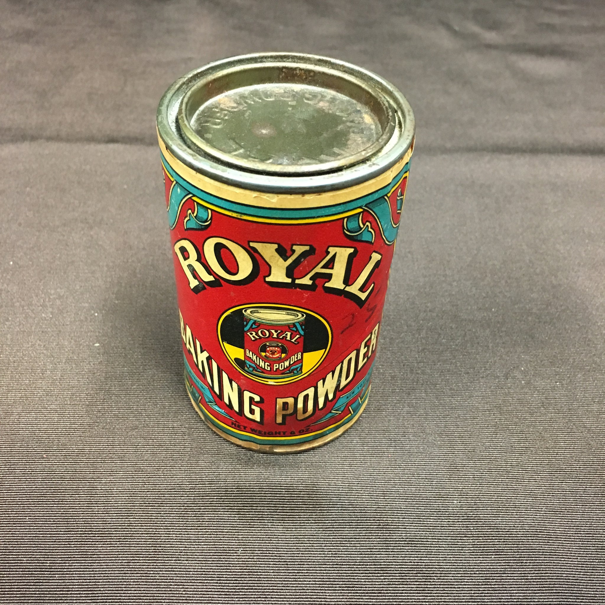 Antique Royal Baking Powder Tin, Full, NOS, Cooking, Baking TheBoxSF