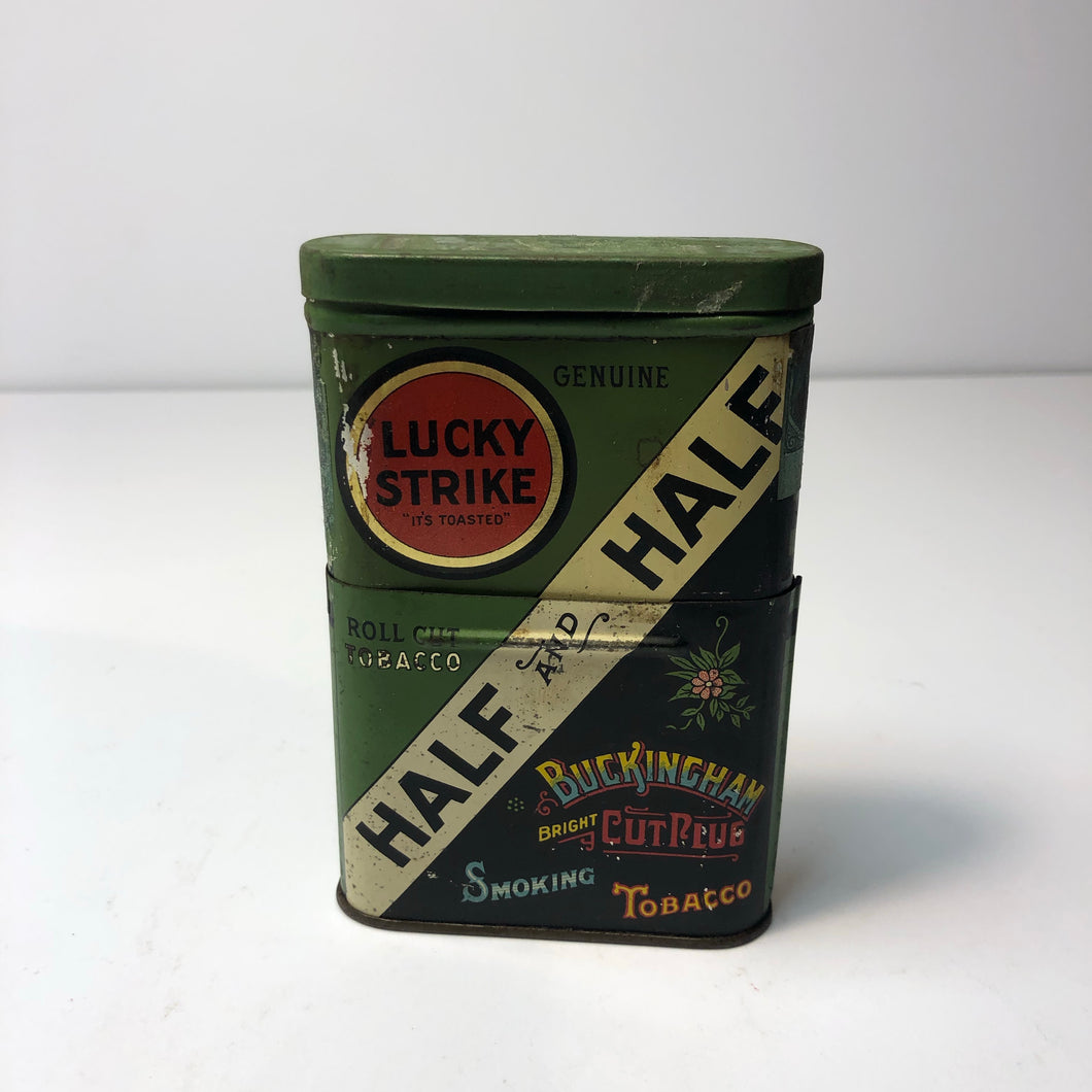 Vintage Half and Half Lucky Strike Cigar Tin || EMPTY