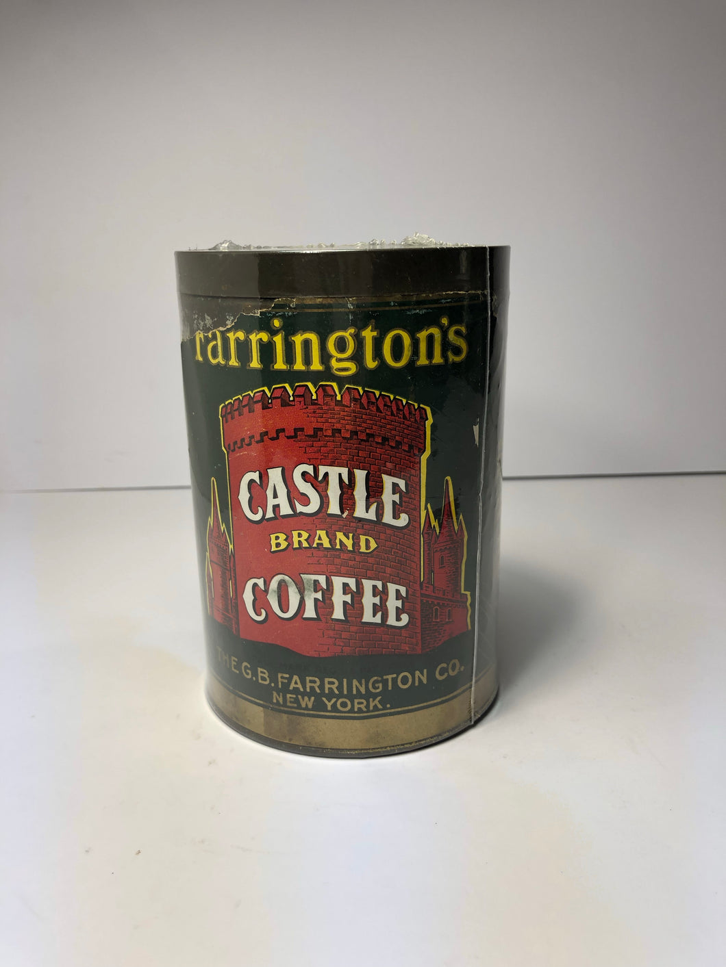 Vintage Farrington’s Castle Coffee Can