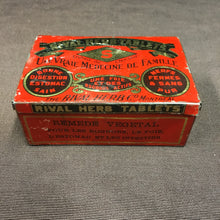 Load image into Gallery viewer, Antique, French Rival HERB TABLETS Lithographed Tin Box, Empty