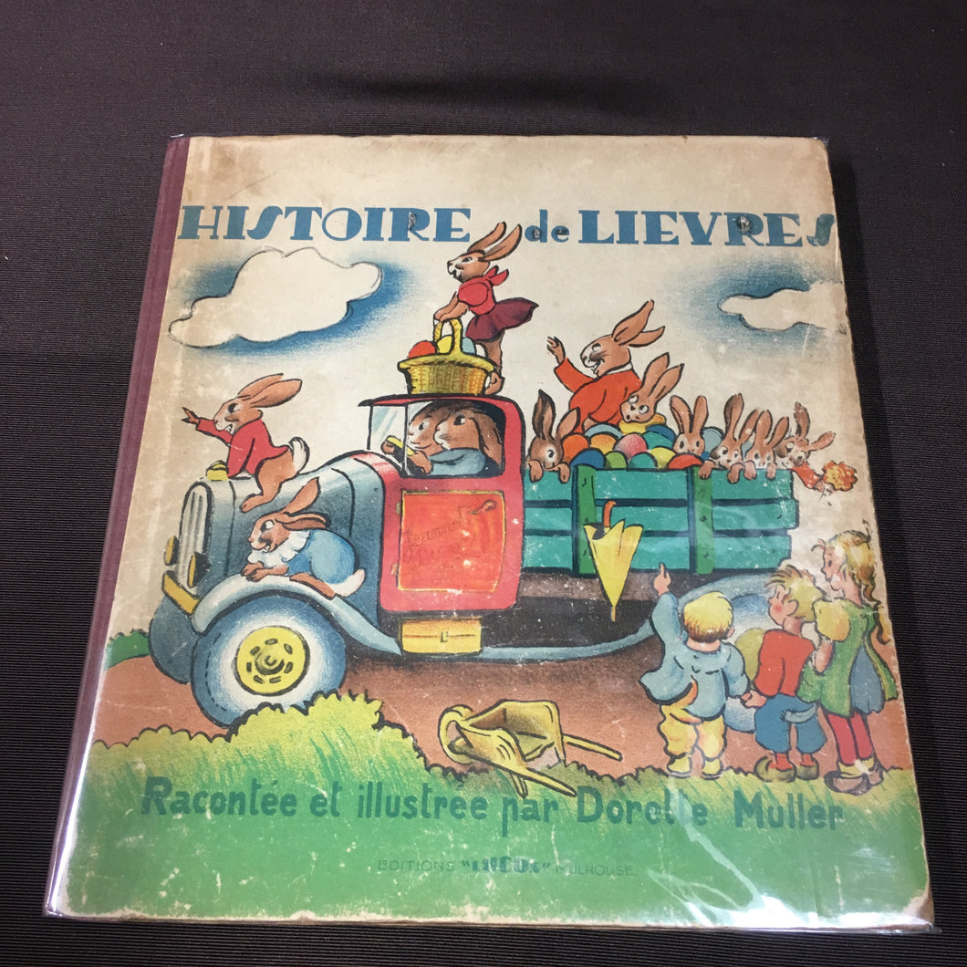Old Vintage, Histoire de Lievres, KIDS ILLUSTRATED BOOK, Dorette Muller - TheBoxSF