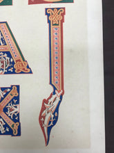 Load image into Gallery viewer, Closeup of bookplate featuring illuminated letters