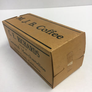 M.J.B COFFEE Box, Canned Goods || Kingan Ham & Bacon, Sutter Creek, California, C.E. Richards