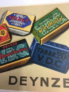 Antique TOBACCO Sign, DEYNZE Product V.D.C. Tabac, Cigarette