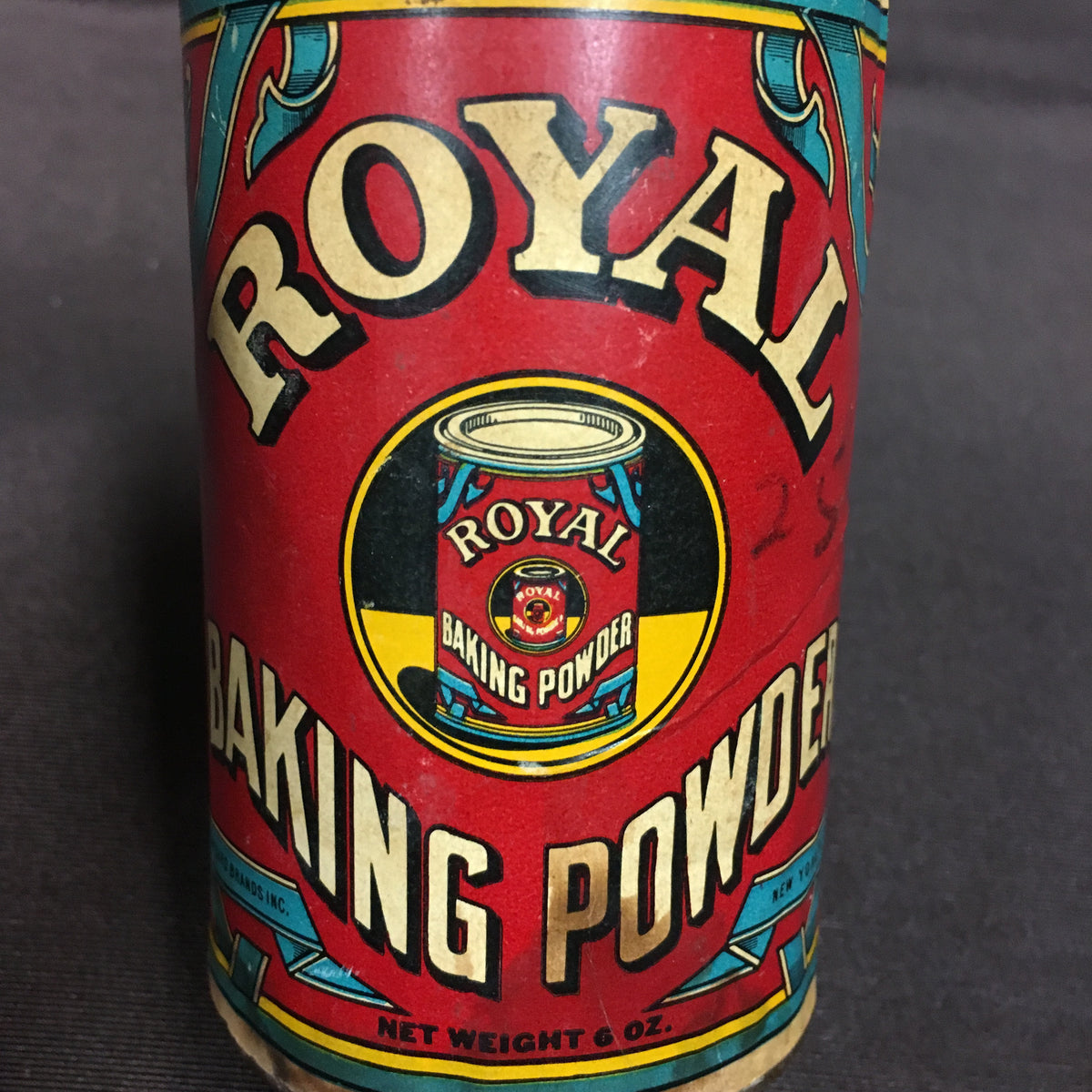Antique Royal Baking Powder Tin, Full, NOS, Cooking, Baking TheBoxSF