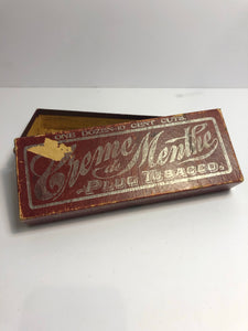 Vintage Creme de Menthe Tobacco Box || EMPTY