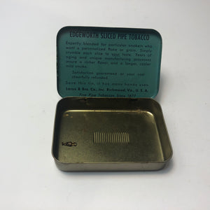 Blue Edgeworth Pipe Tobacco Tin Box --Open Box