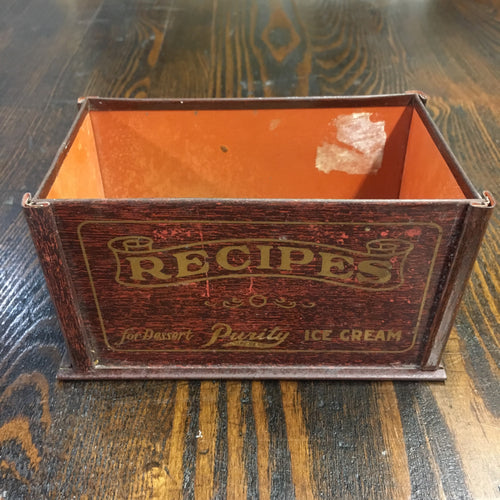 Old Purity RECIPES for DESSERT Tin, ice cream - TheBoxSF