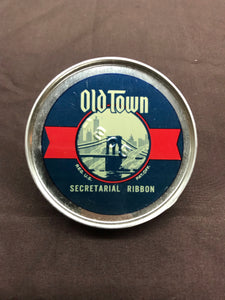 Vintage Old Town Typewriter Ribbon Packaging with Original Ribbon Inside by Old Town Corporation
