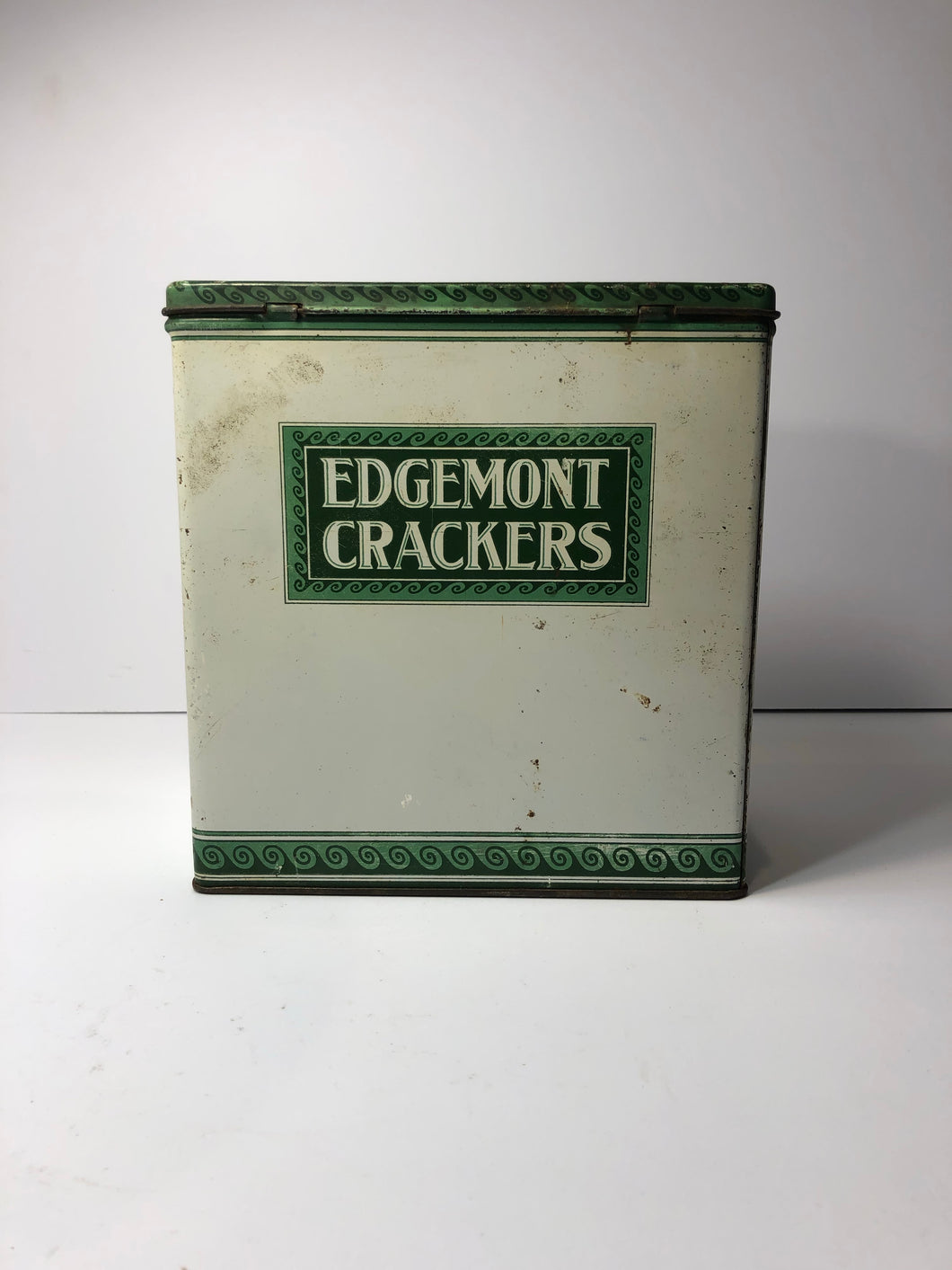 Amazing Antique EDGEMONT CRACKER TIN, Original Antique Packaging