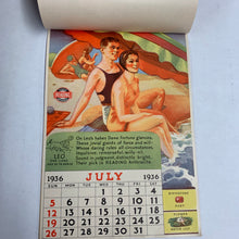 Load image into Gallery viewer, Gardenville Lumber &amp; Supply Co. 1936 CALENDAR || Aquarius, Reading Famous Anthrocite