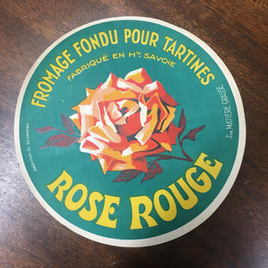 Old Fromage Fondu Pour Tartines (processed CHEESE for toast) LABEL | Red Rose - TheBoxSF