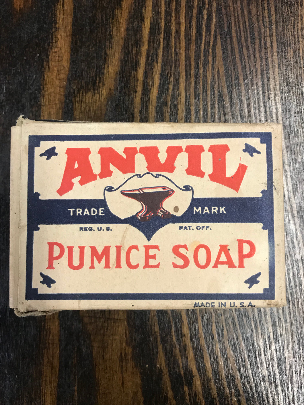 Vintage Anvil Pumice Soap Package with Soap - TheBoxSF