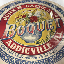 Load image into Gallery viewer, Old Vintage, BOQUET FLOUR Barrel Label, John H. Gaebe &amp; Co., Addieville - TheBoxSF
