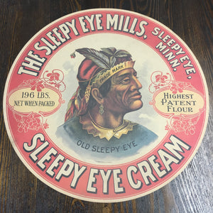 Old RARE, Sleepy Eye Mills, Patent FLOUR Label, Sleepy Eye Cream - TheBoxSF