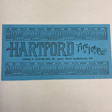 Load image into Gallery viewer, HARTFORD FIRE Insurance co. PROMOTIONAL BLOTTER and CALENDAR || 1894