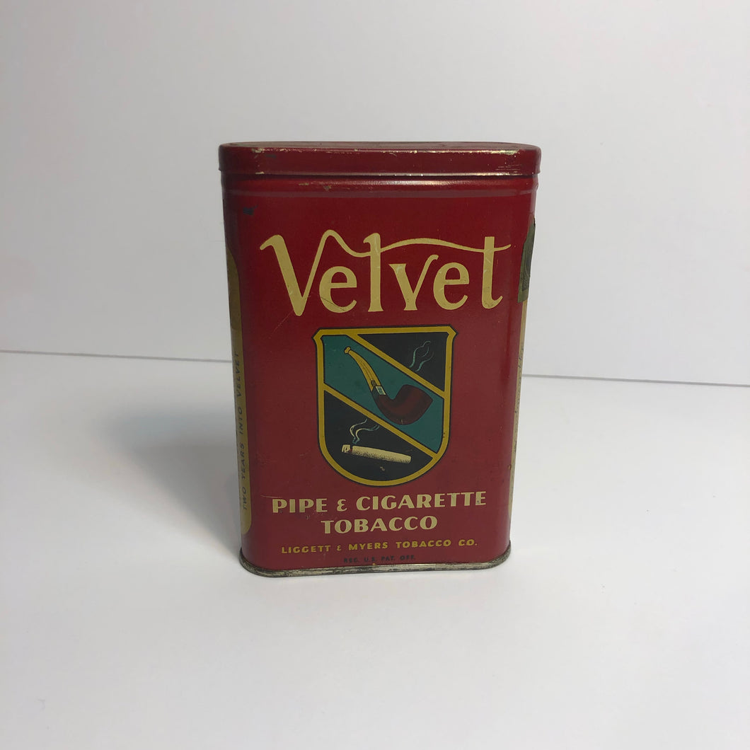 Vintage Great Velvet Tobacco Tin || EMPTY
