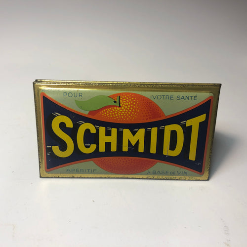 Vintage, French Schmidt Orange Advertising Tin