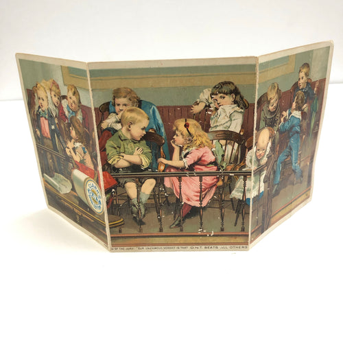 Vintage Foldable Advertising Pamphlet