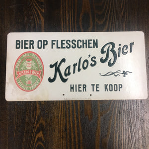 Old Karlo’s Bier Op Flesschen SIGN, Beer, Flandres - TheBoxSF