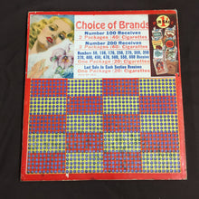 Load image into Gallery viewer, Vintage Choice of Brands CIGARETTES Punch Board, Lottery, Kool, Camel
