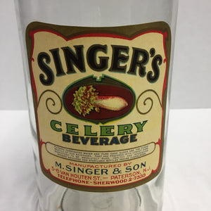 Old SINGER’S CELERY Beverage Label put on Kern Mason Jar