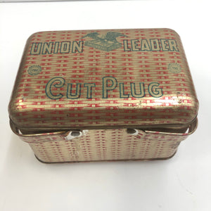 Vintage Union Leader Cut Plug Tobacco Tin
