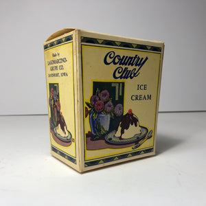 Vintage Country Club Ice Cream Container Box