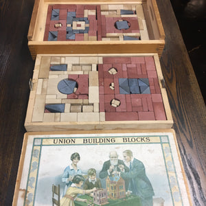 Union Building Blocks, Adult and Children Game, Block House, Old Vintage - TheBoxSF