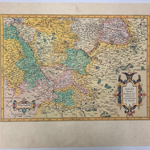 Antique Map of Westphalia || Berghe Ducatus Marck Comitatus et Coloniensis Diocesis, Gerhard Mercator Reprint