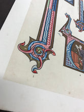 Load image into Gallery viewer, Bookplate featuring illuminated letters - detail
