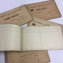 Load image into Gallery viewer, Early Century Railroad time sheets--blank pages
