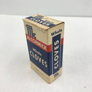 Vintage McCormick Whole Cloves Package Box