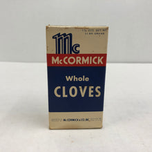 Load image into Gallery viewer, Vintage McCormick Whole Cloves Package Box